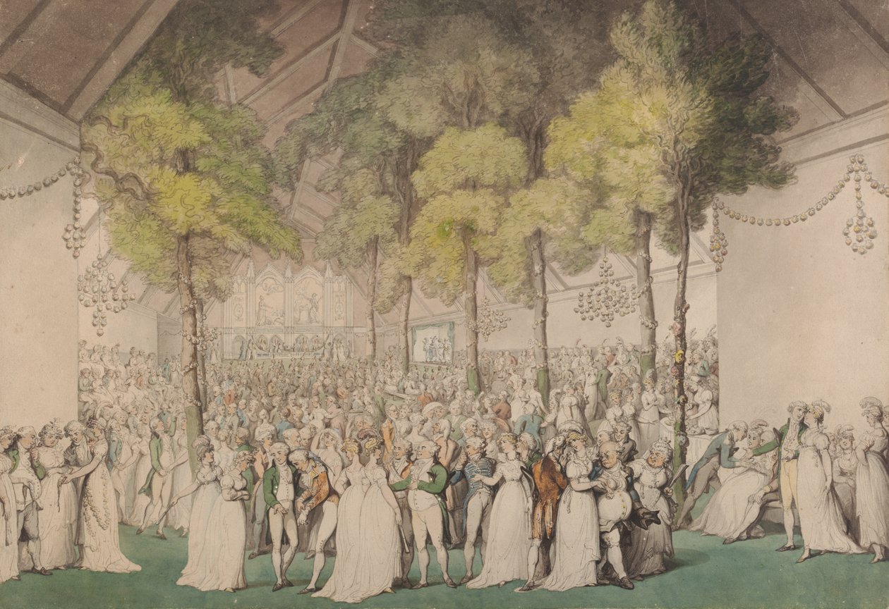 Fest på Boodles Club, Ranelagh, för att hedra George III av Thomas Rowlandson