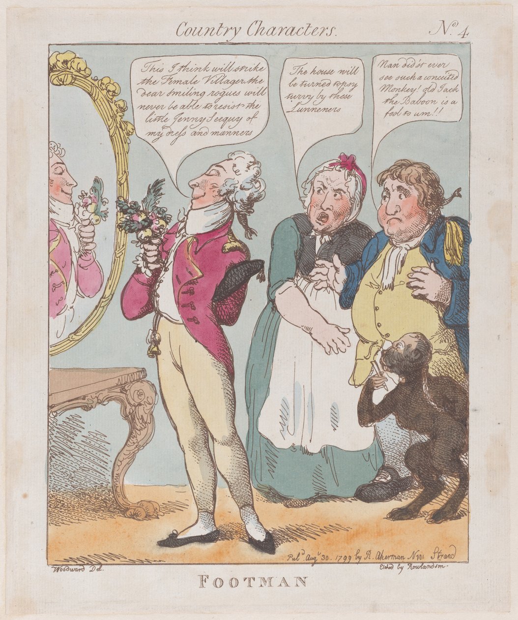 Footman, 30 augusti 1799, 30 augusti 1799. av Thomas Rowlandson