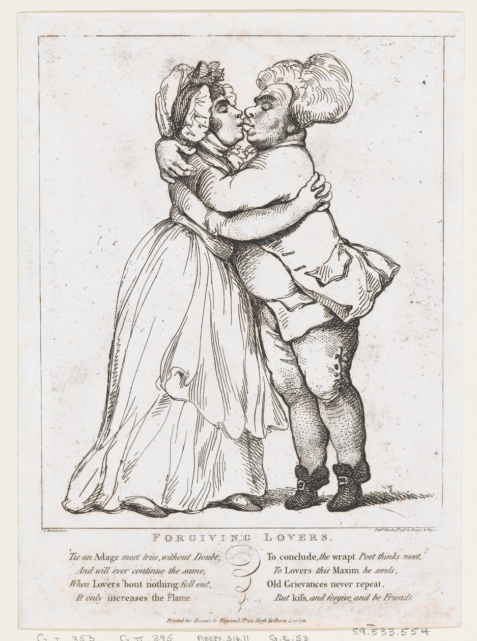 Forgiving Lovers, 15 mars 1798, 15 mars 1798. av Thomas Rowlandson