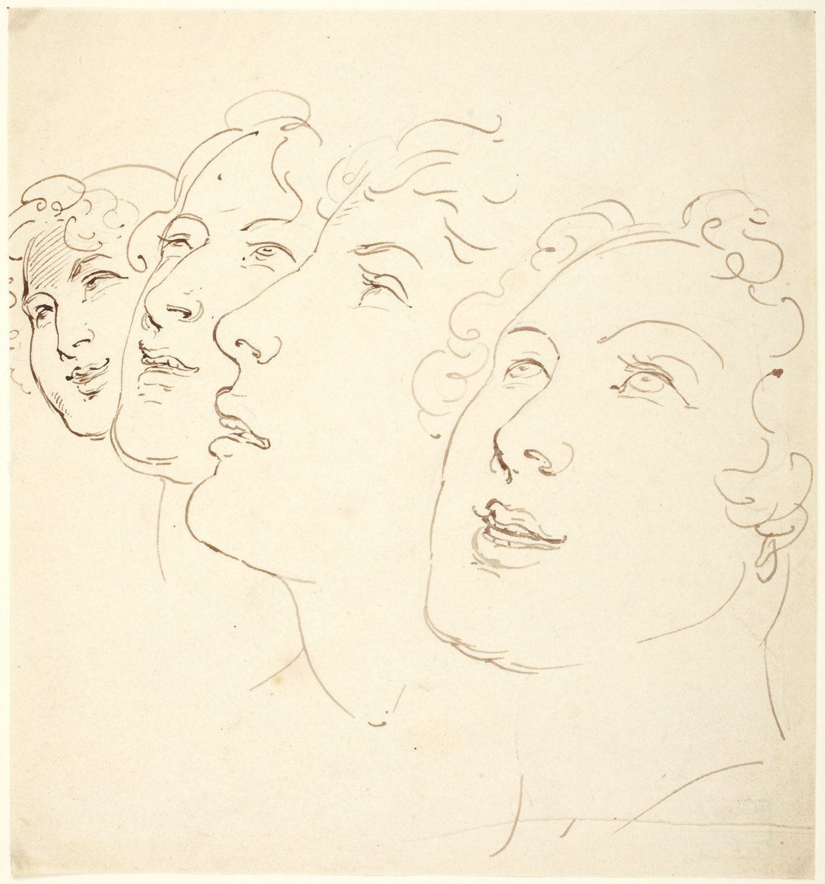 Fyra huvuden av Thomas Rowlandson