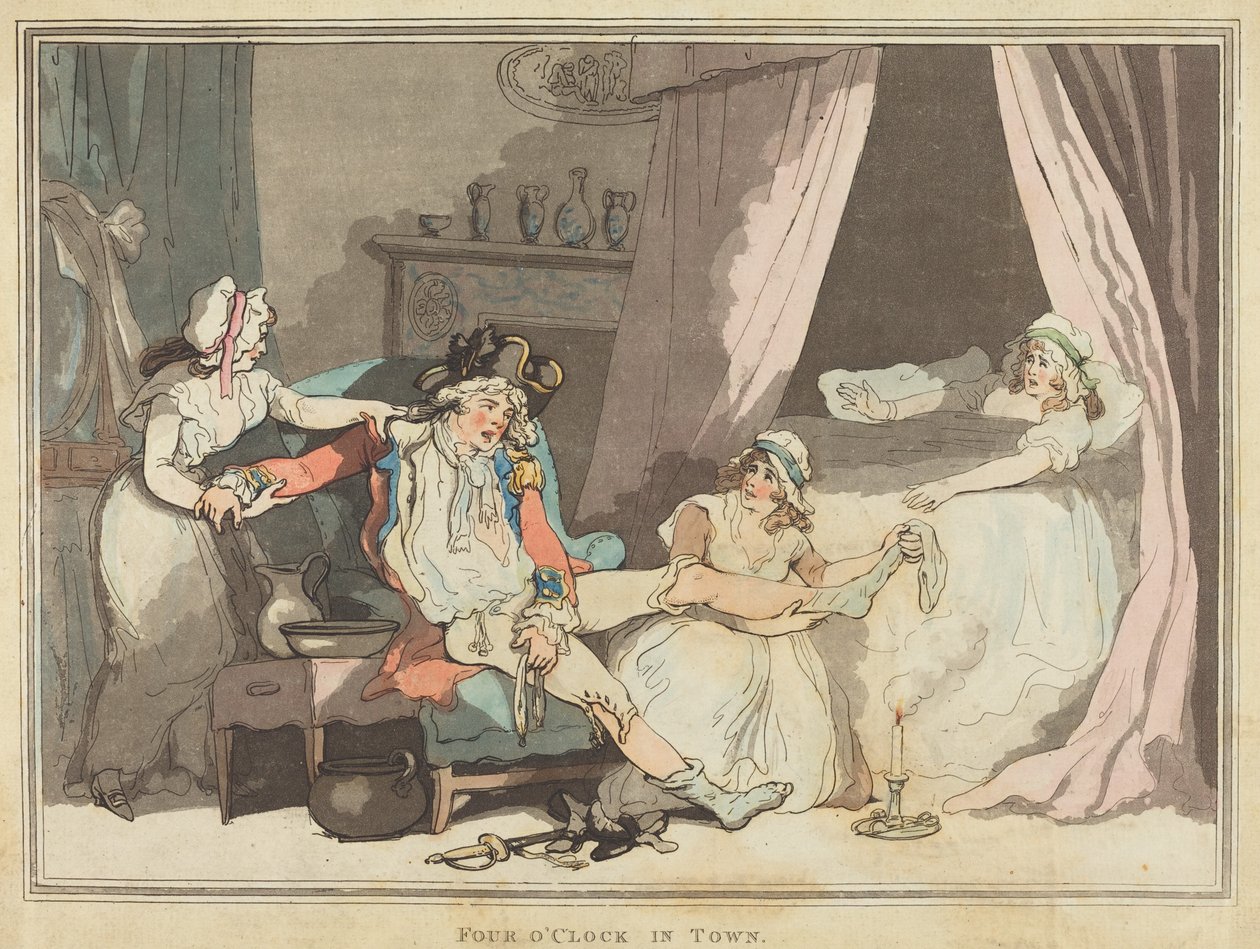 Klockan fyra i stan av Thomas Rowlandson