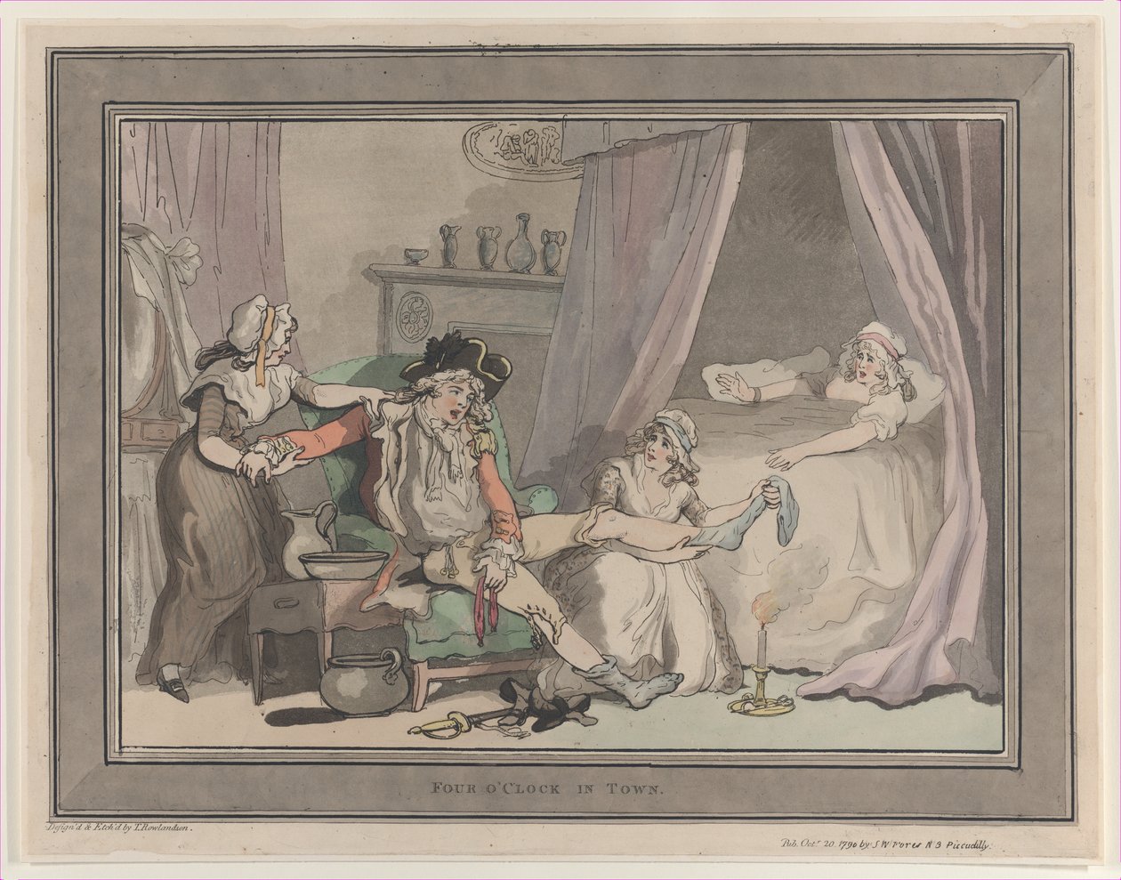 Klockan fyra i stan, 20 oktober 1790, 20 oktober 1790. av Thomas Rowlandson