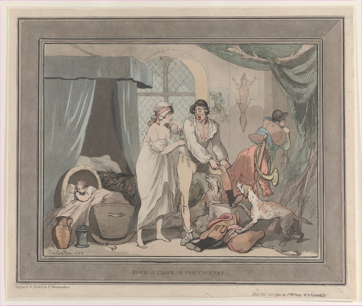 Klockan fyra på landet, 20 oktober 1790, 20 oktober 1790. av Thomas Rowlandson
