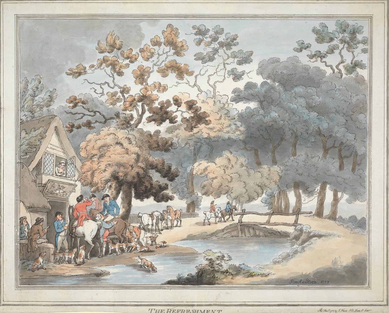 Rävjakt [serie om sex]:   4. Förfriskningen av Thomas Rowlandson