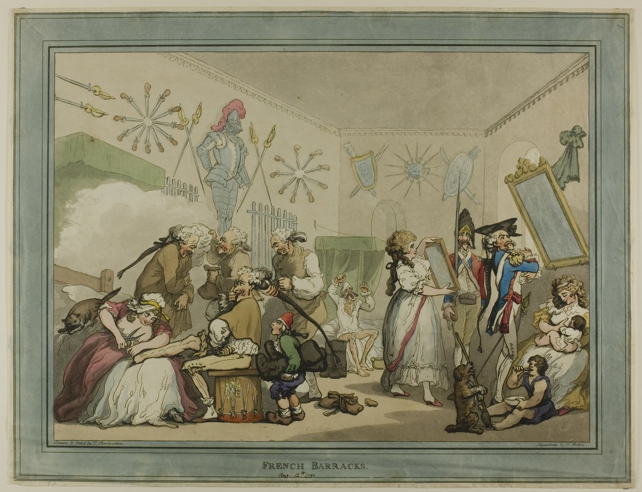 Franska kasernerna av Thomas Rowlandson