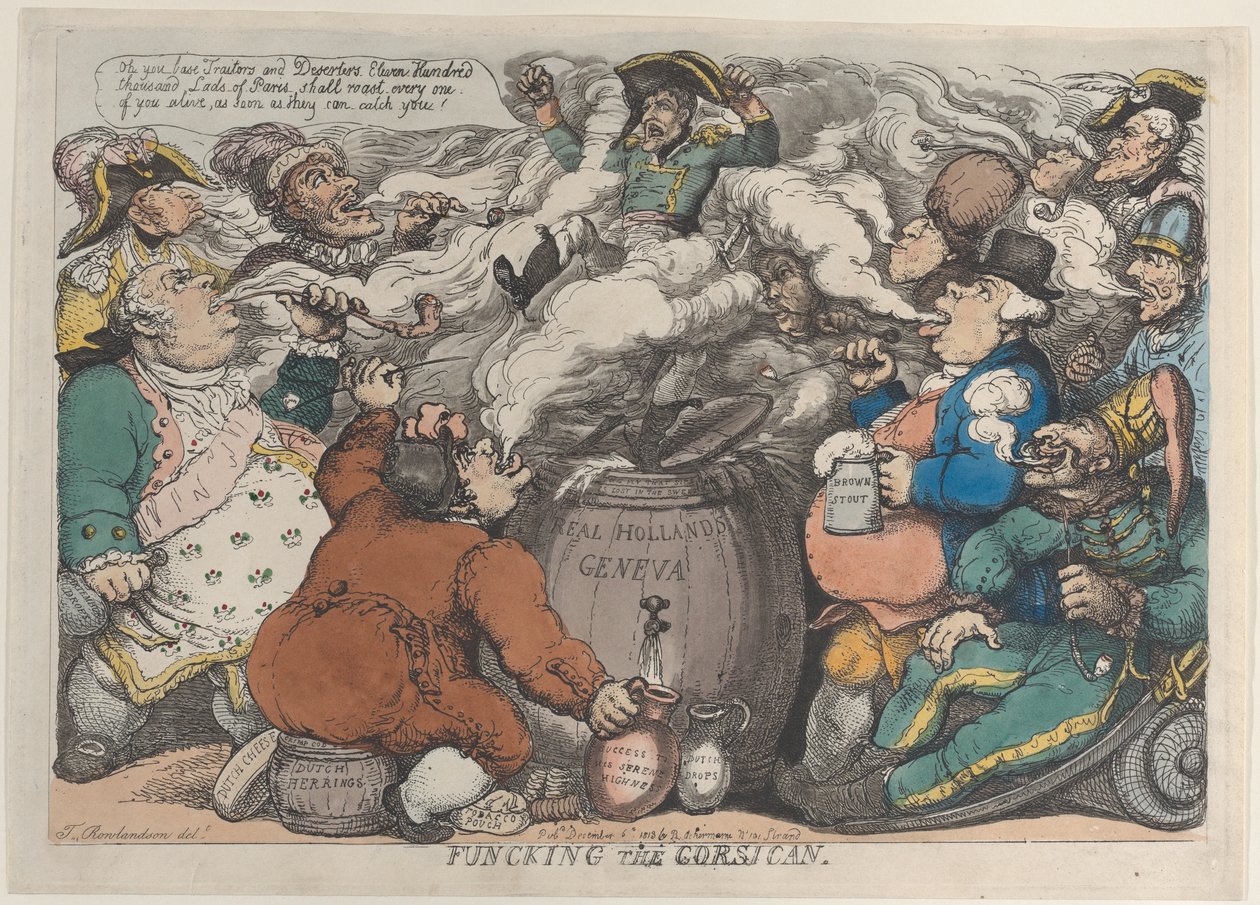 Funcking the Corsican, 6 december 1813., 6 december 1813. av Thomas Rowlandson