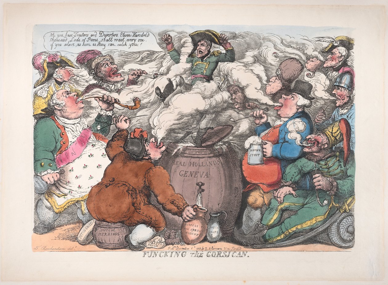 Funcking the Corsican, 6 december 1813., 6 december 1813. av Thomas Rowlandson
