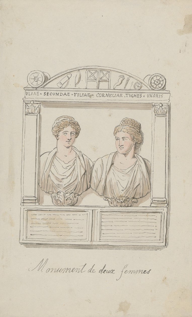 Begravningsaltaret för Julia Secunda och Cornelia Tyché av Thomas Rowlandson