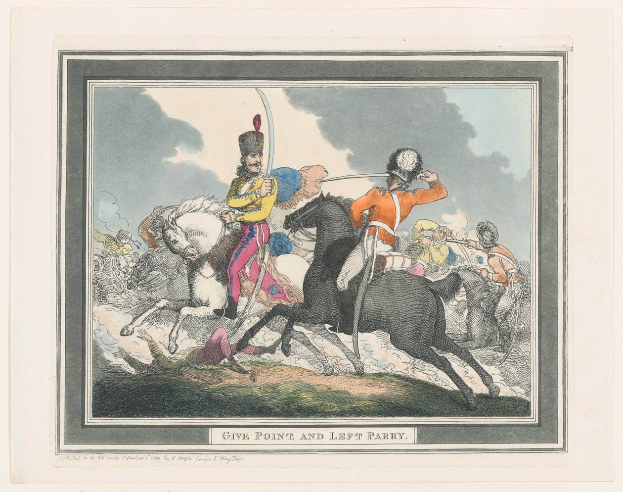 Give Points and Left Parry, 1 september 1798., 1 september 1798. av Thomas Rowlandson
