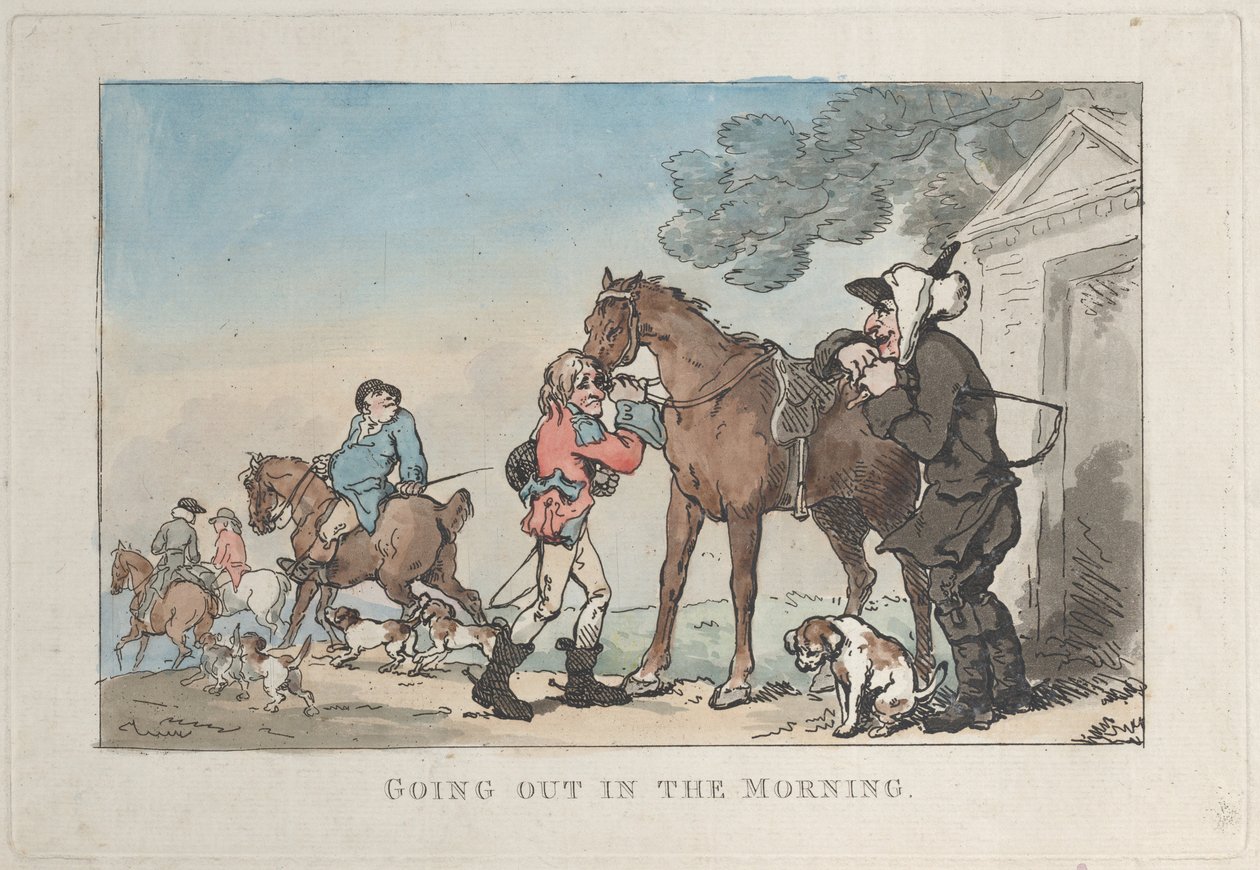 Går ut på morgonen, 1787., 1787. av Thomas Rowlandson