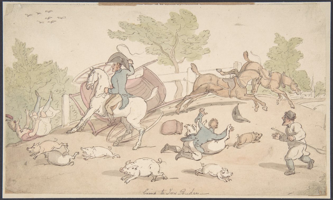 På väg mot Ivy Bridge av Thomas Rowlandson