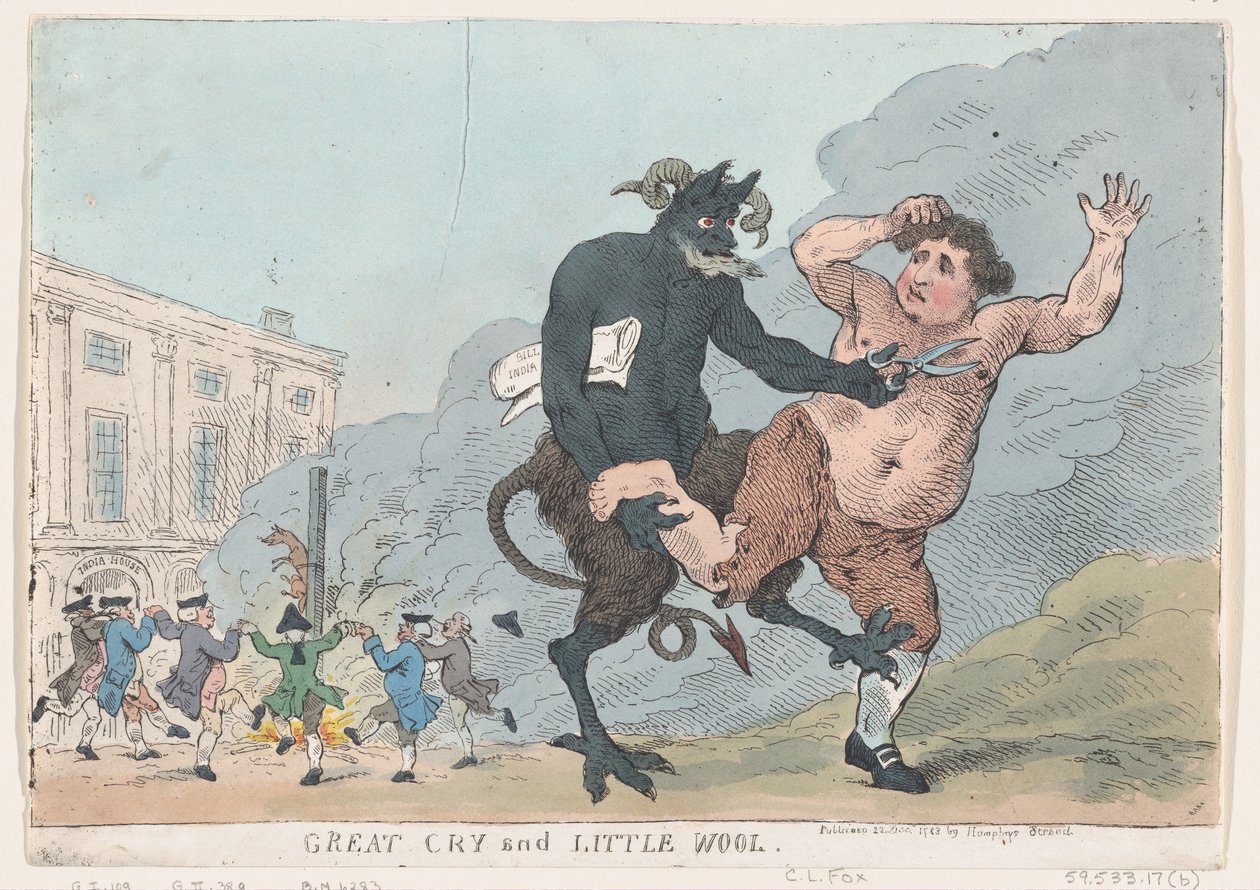Great Cry and Little Wool, 22 december 1783., 22 december 1783. av Thomas Rowlandson