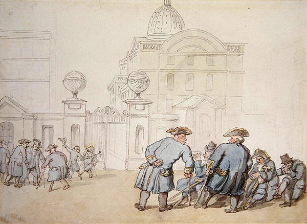 Greenwich Hospital (penna och akvarell på papper) av Thomas Rowlandson