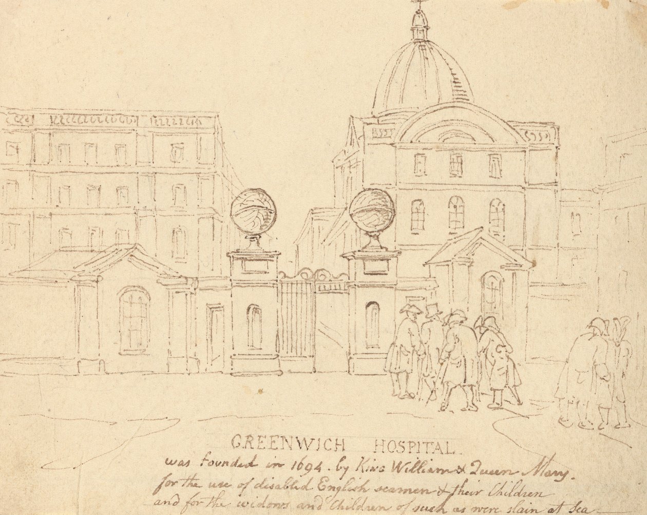 Greenwich-sjukhuset av Thomas Rowlandson