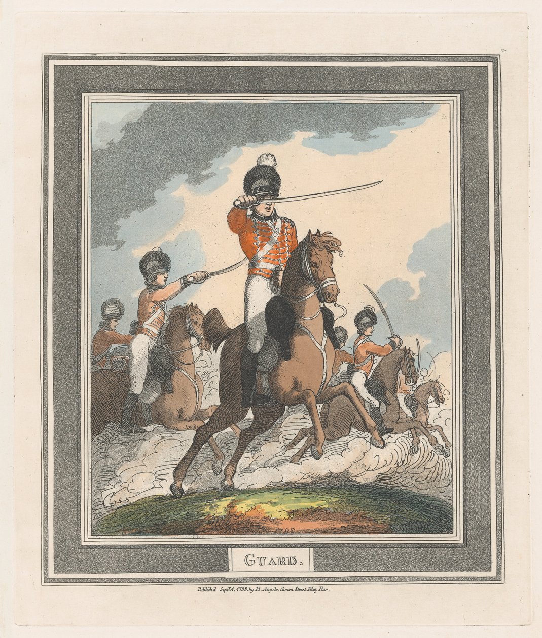 Gardet, 1 september 1798., 1 september 1798. av Thomas Rowlandson