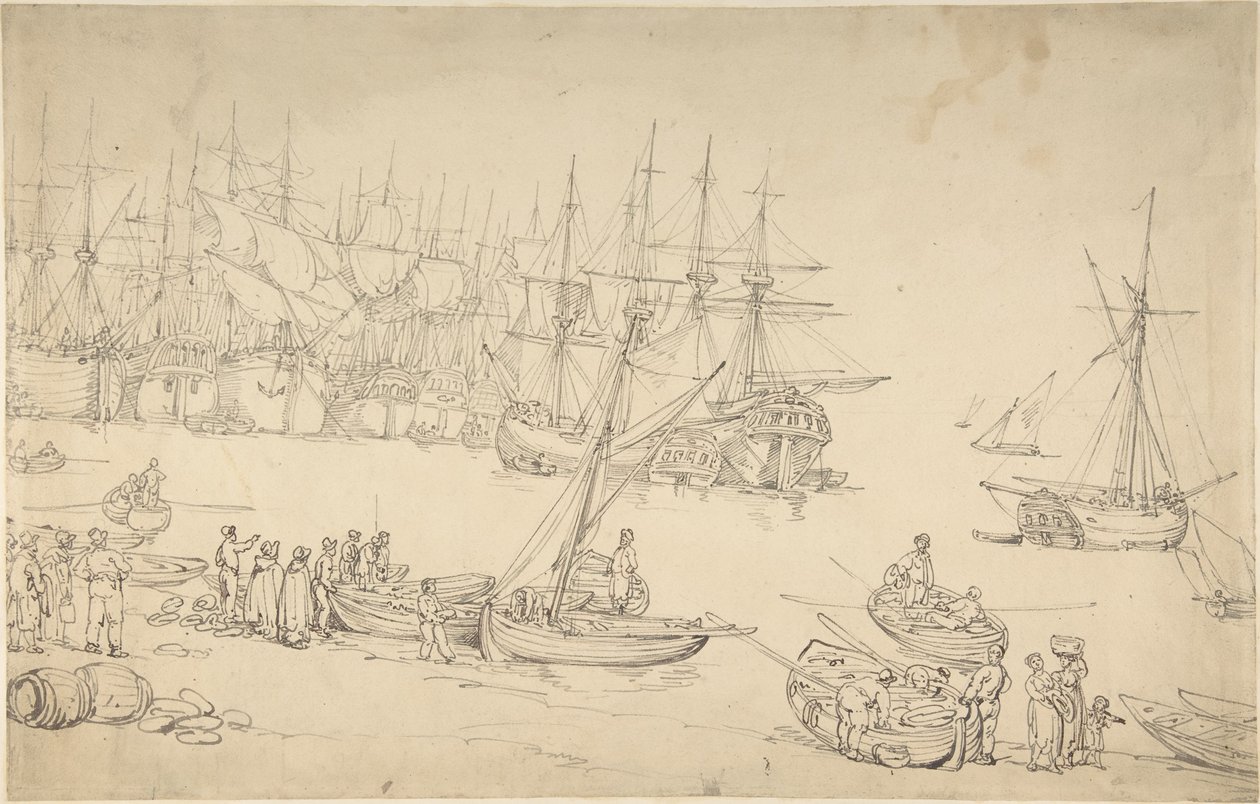 Hamnbild av Thomas Rowlandson