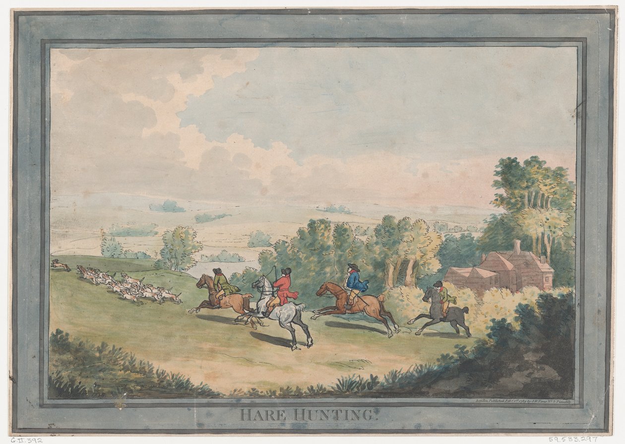 Harjakt, 1 februari 1789., 1 februari 1789. av Thomas Rowlandson
