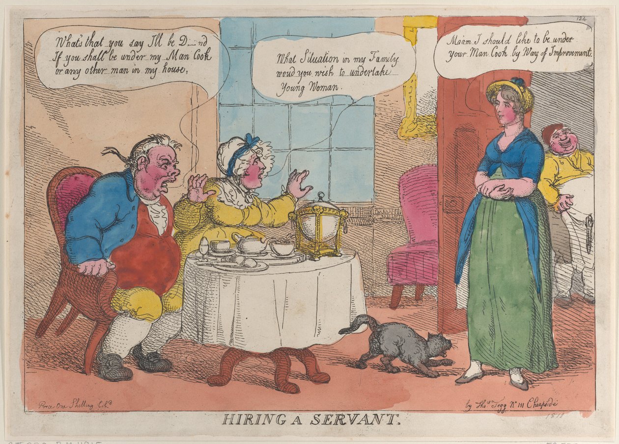 Anställa en tjänare, 1811., 1811. av Thomas Rowlandson