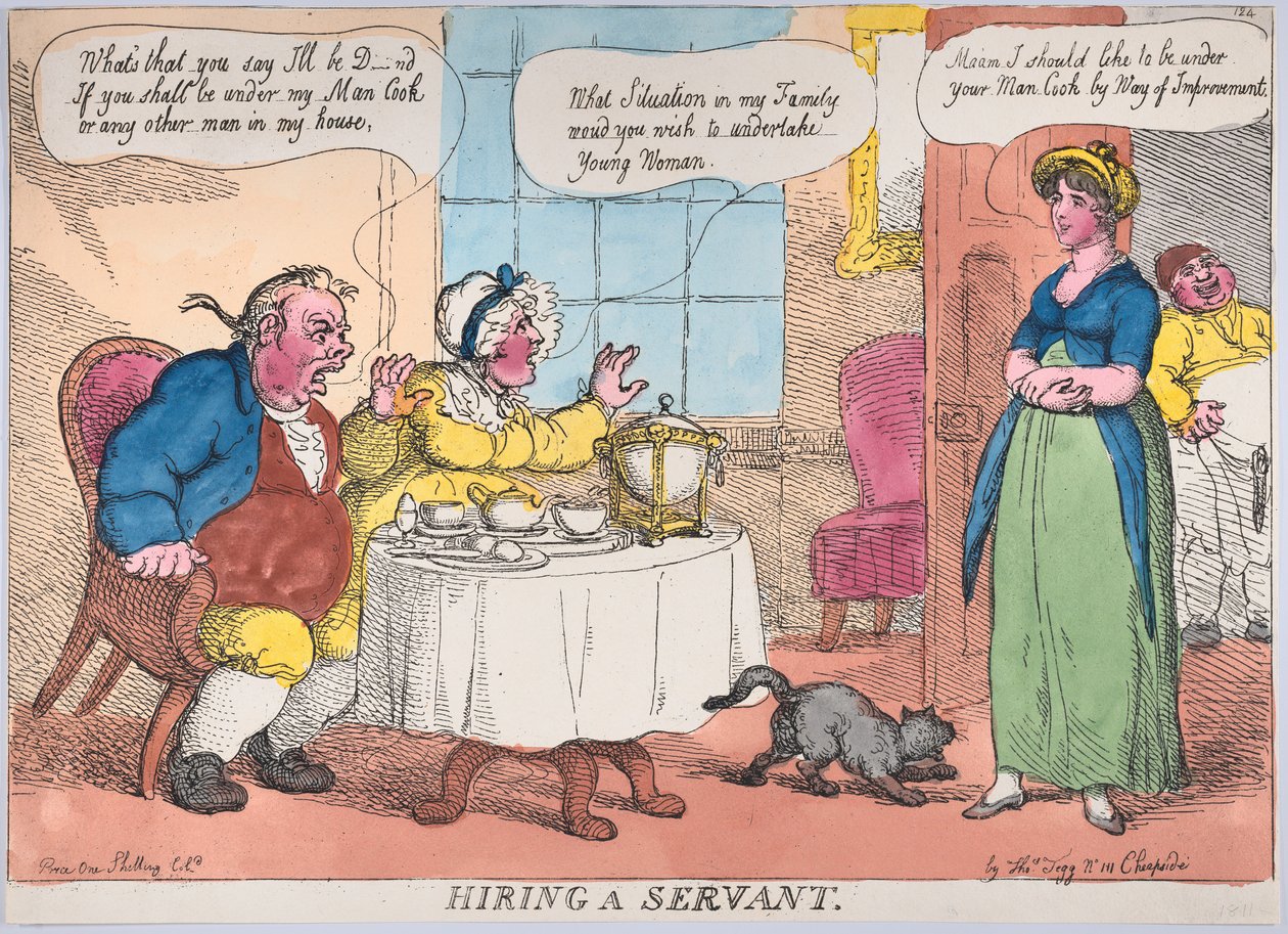 Anställa en tjänare, 1811., 1811. av Thomas Rowlandson