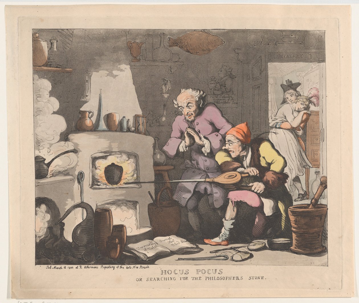 Hokus pokus, eller Sökande efter de vises sten, 12 mars 1800, 12 mars 1800. av Thomas Rowlandson