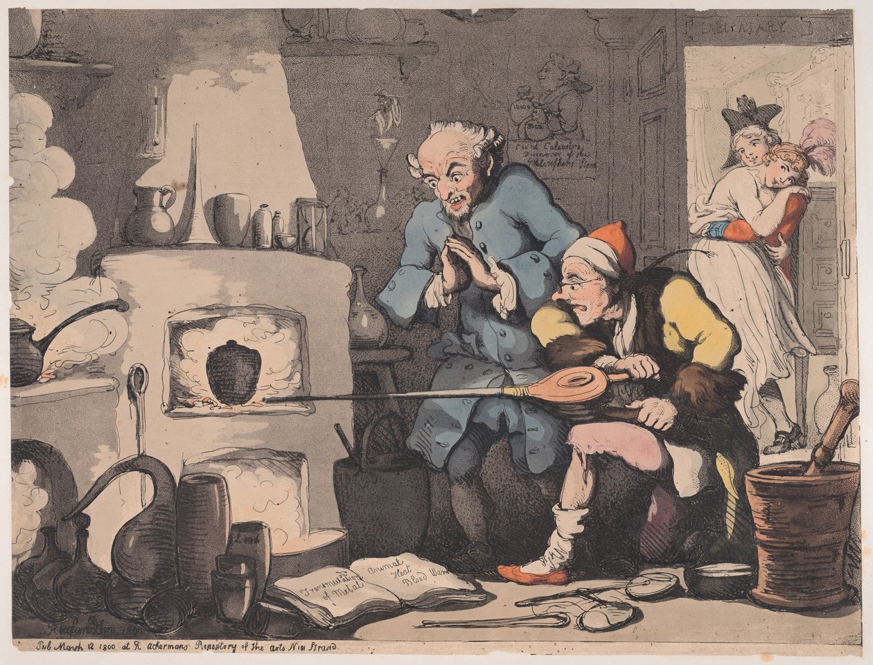 Hokus pokus, eller Sökande efter de vises sten, 12 mars 1800, 12 mars 1800. av Thomas Rowlandson