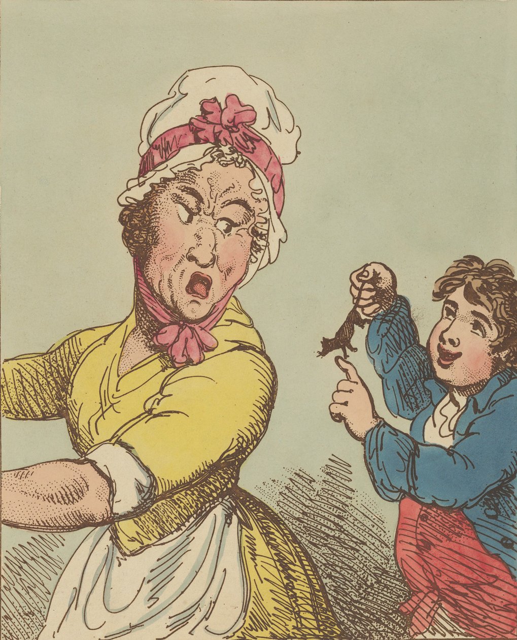 Skräck, 1 januari 1800, 1 januari 1800. av Thomas Rowlandson