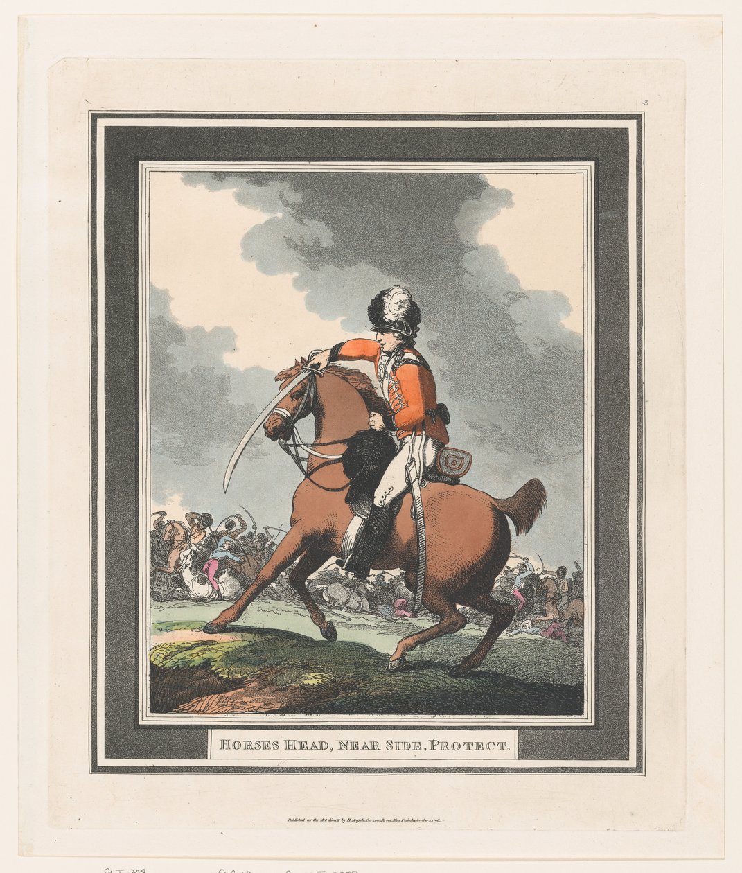 Horses Head, Near Side, Protect, 1 september 1798., 1 september 1798. av Thomas Rowlandson
