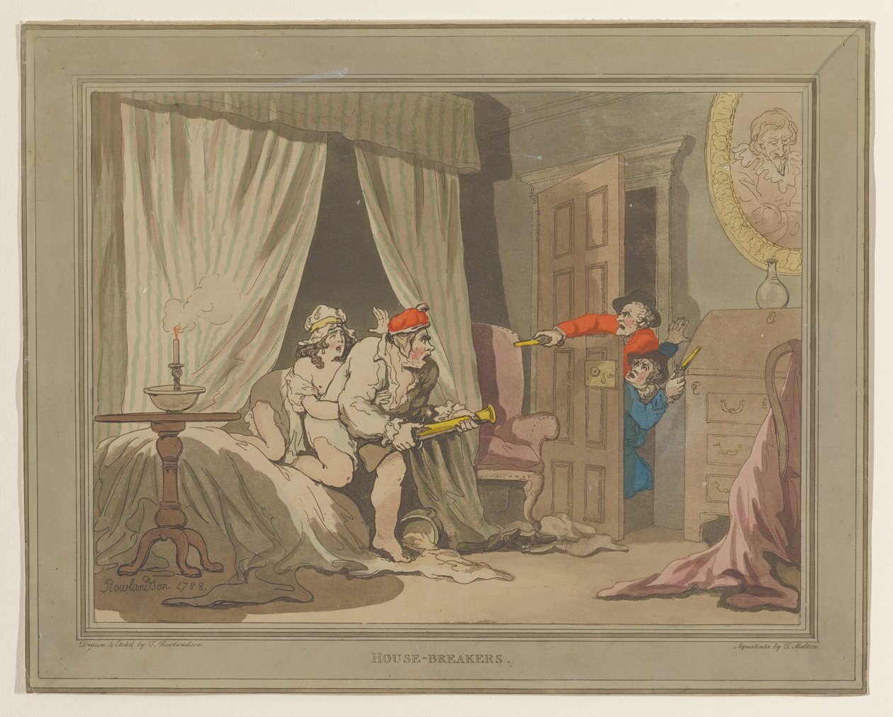 Inbrottstjuvar av Thomas Rowlandson