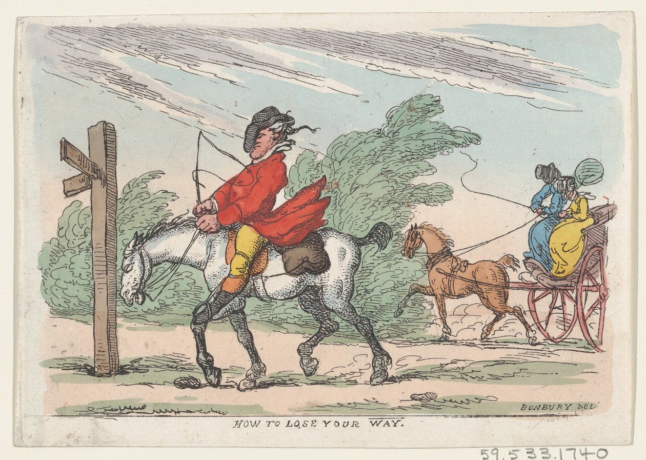Hur man går vilse, 1803-1815., 1803-1815. av Thomas Rowlandson