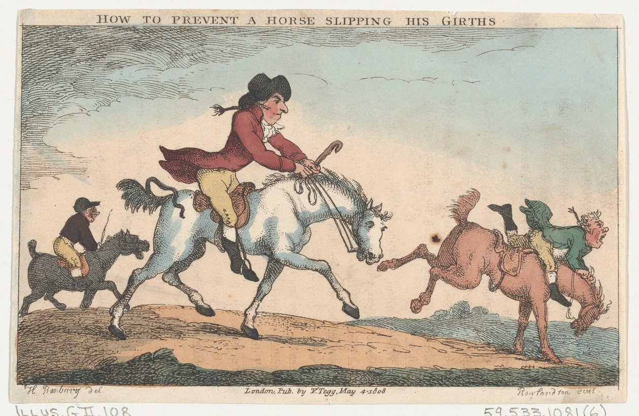Hur man förhindrar en häst från att halka sin omkrets, 4 maj 1808., 4 maj 1808. av Thomas Rowlandson