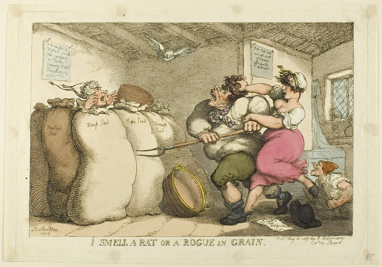 Jag luktar en råtta eller en skurk i korn av Thomas Rowlandson