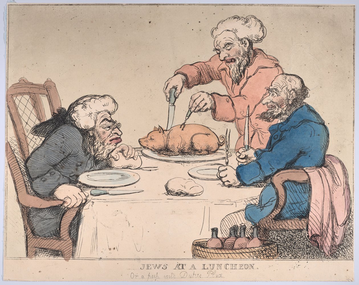 Judar vid en lunch, 1794, 1794. av Thomas Rowlandson