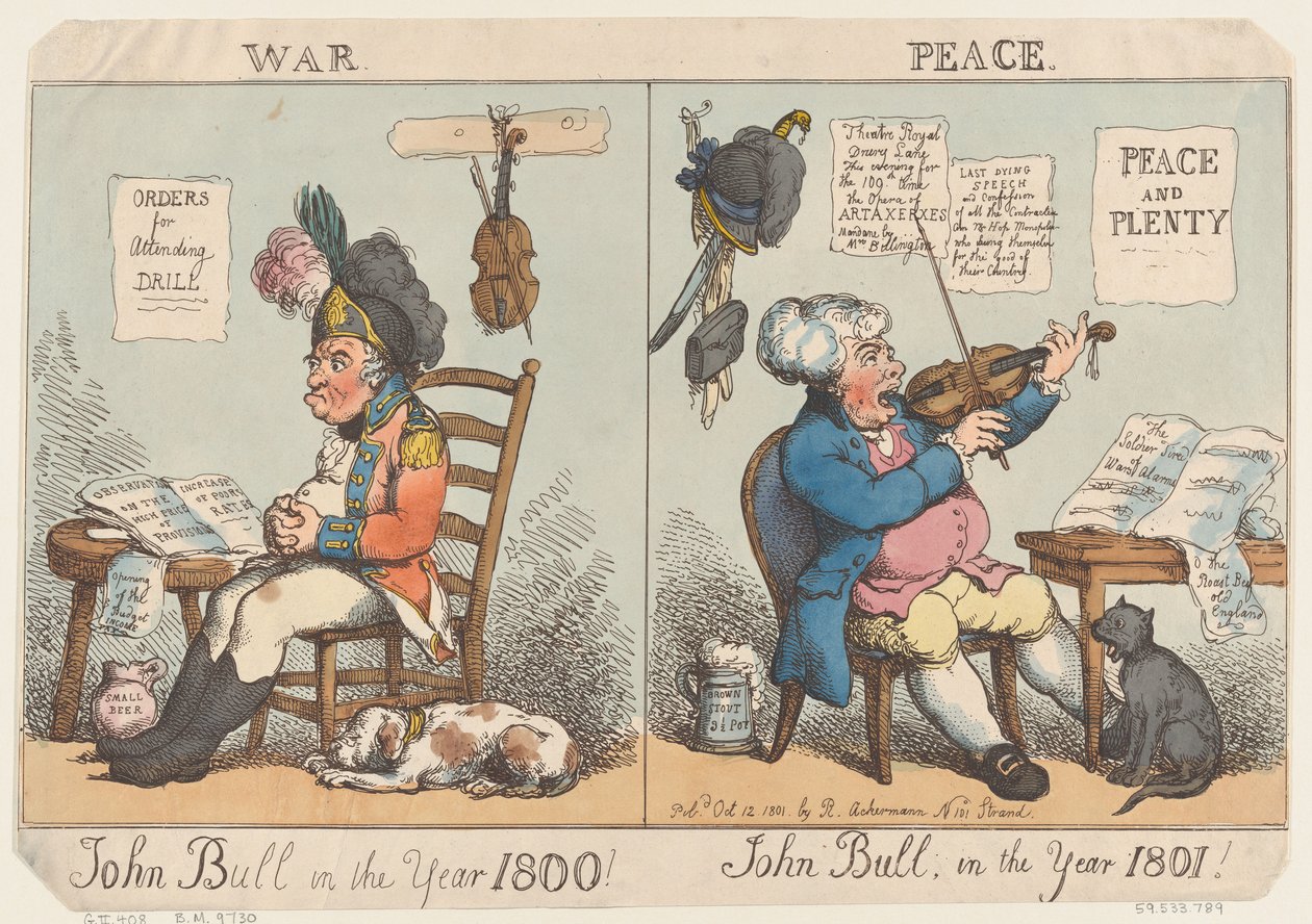 John Bull år 1800! John Bull år 1801!, 12 oktober 1801., 12 oktober 1801. av Thomas Rowlandson