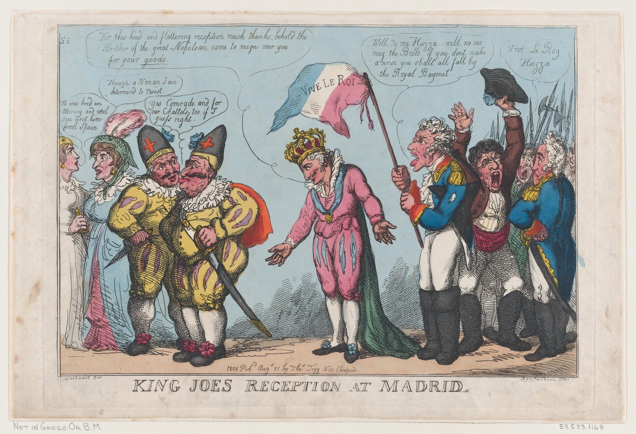 Kung Joes mottagning i Madrid, 21 augusti 1808., 21 augusti 1808. av Thomas Rowlandson