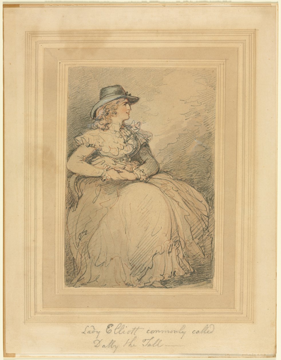 Lady Elliot, vanligen kallad Dolly The Tall, 17751827. av Thomas Rowlandson