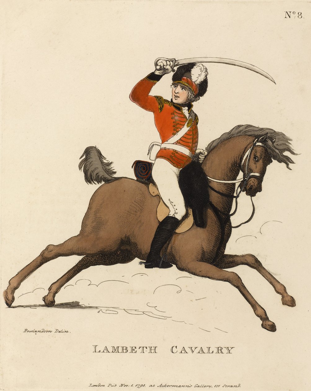 Lambeth kavalleri, ca 1799 av Thomas Rowlandson