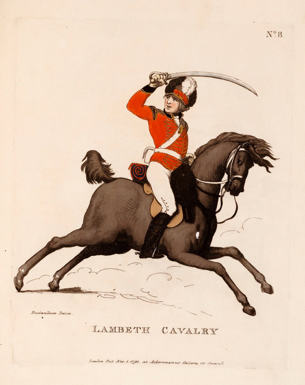 Lambeth Cavalry, från "Loyal Volunteers of London and Environs", 1798-99 av Thomas Rowlandson