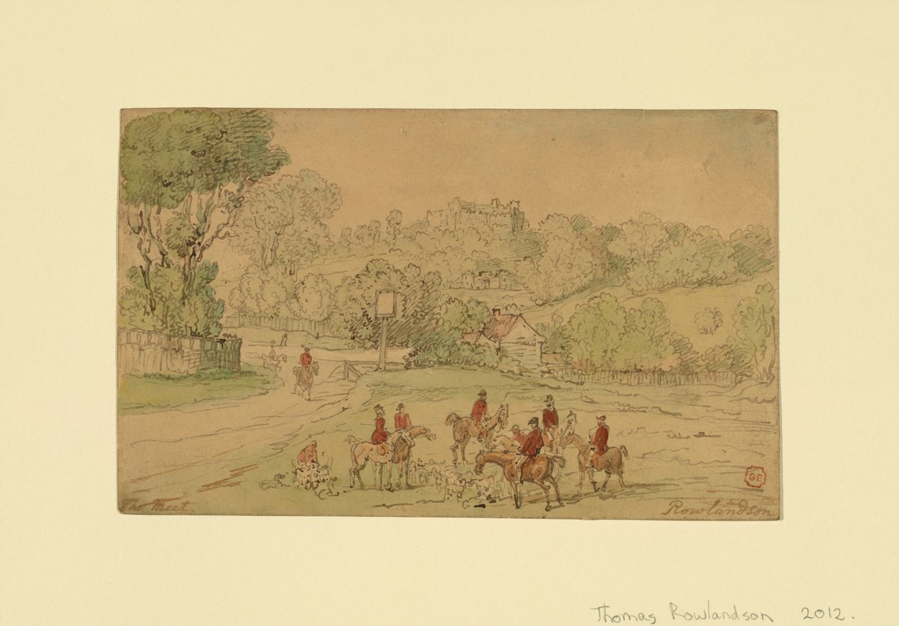 Landskap med jaktscen av Thomas Rowlandson