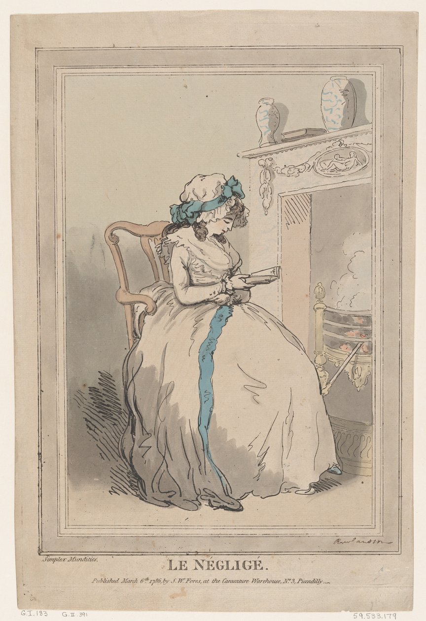 The Negligee, 6 mars 1786., 6 mars 1786. av Thomas Rowlandson