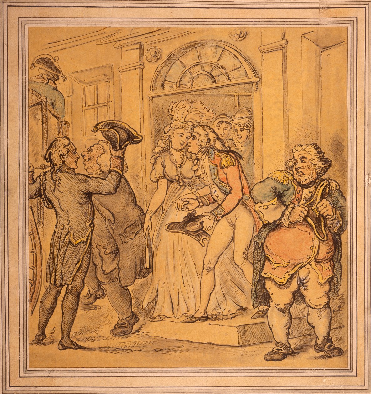 Avresa efter en fest, sent 1700-tidigt 1800-tal av Thomas Rowlandson