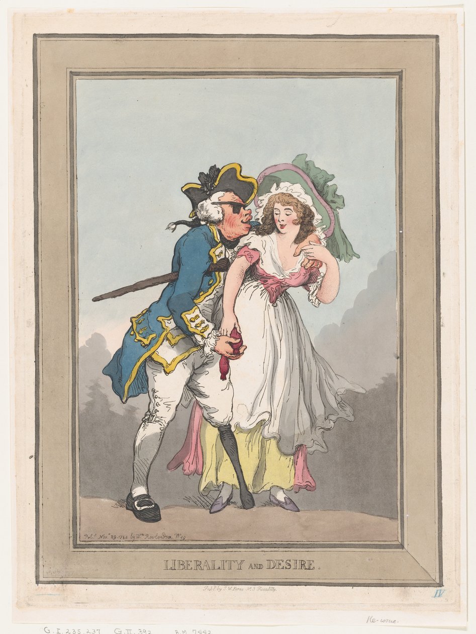 Liberality and Desire, 29 november 1788., 29 november 1788. av Thomas Rowlandson