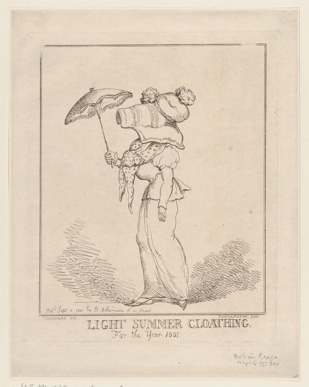 Lätt sommarkläder [sic], 10 september 1801., 10 september 1801. av Thomas Rowlandson