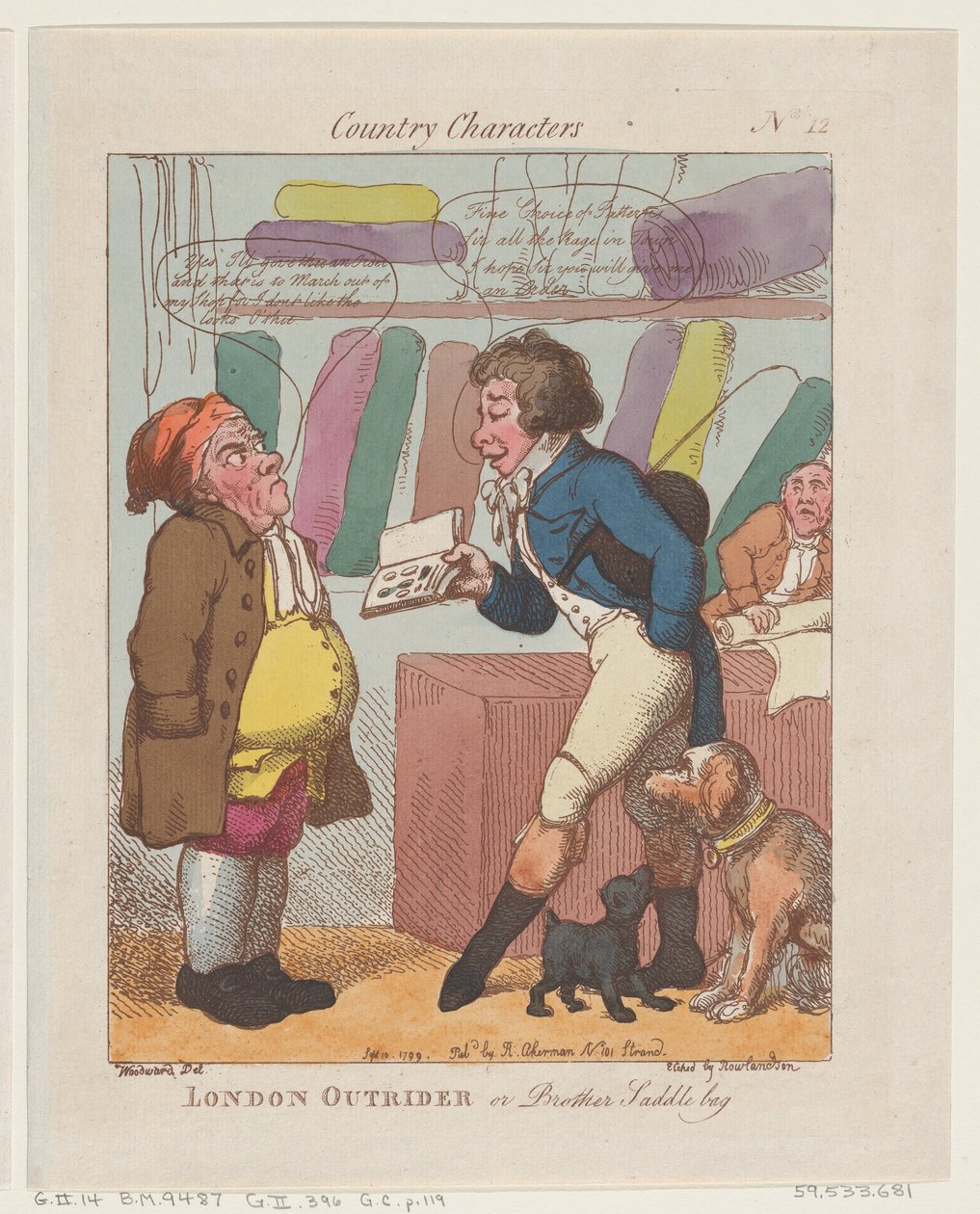 London Outrider, eller Brother Saddlebag, 10 september 1799, 10 september 1799. av Thomas Rowlandson