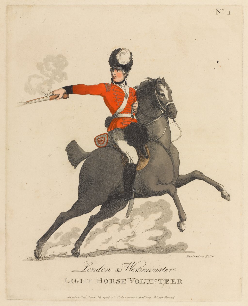 London och Westminster Light Horse volontär av Thomas Rowlandson
