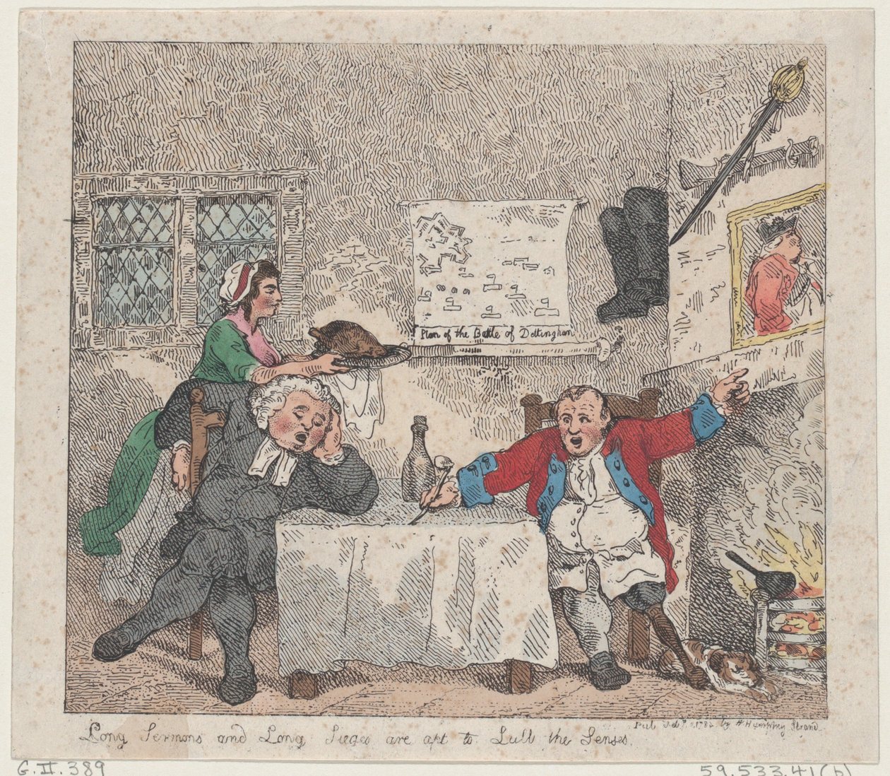 Långa predikningar och långa belägringar är ägnade att dämpa sinnena, 11 februari 1783., 11 februari 1783. av Thomas Rowlandson
