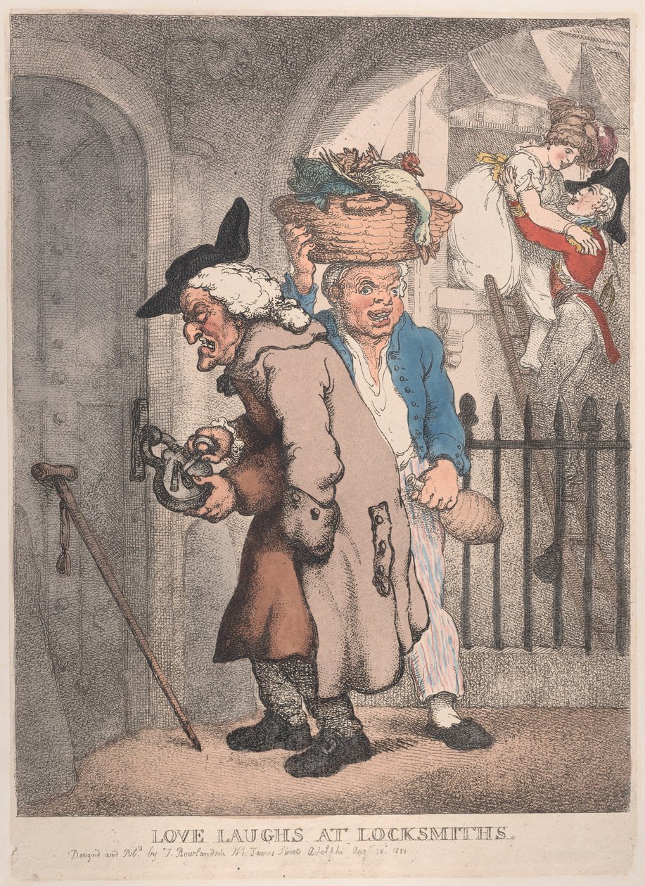 Love Laughs at Locksmiths, 20 augusti 1811, 20 augusti 1811. av Thomas Rowlandson