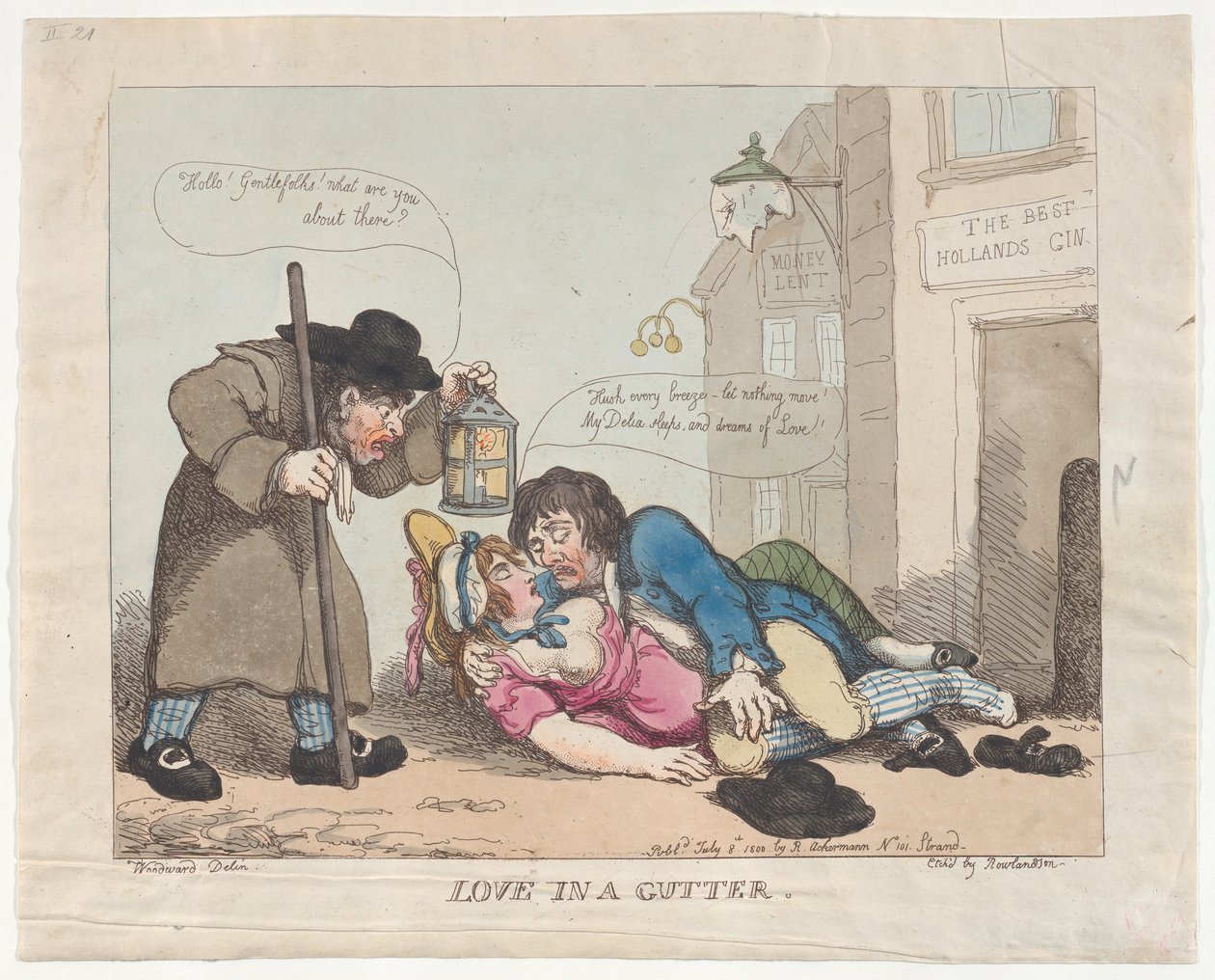 Kärlek i rännan, 8 juli 1800, 8 juli 1800. av Thomas Rowlandson