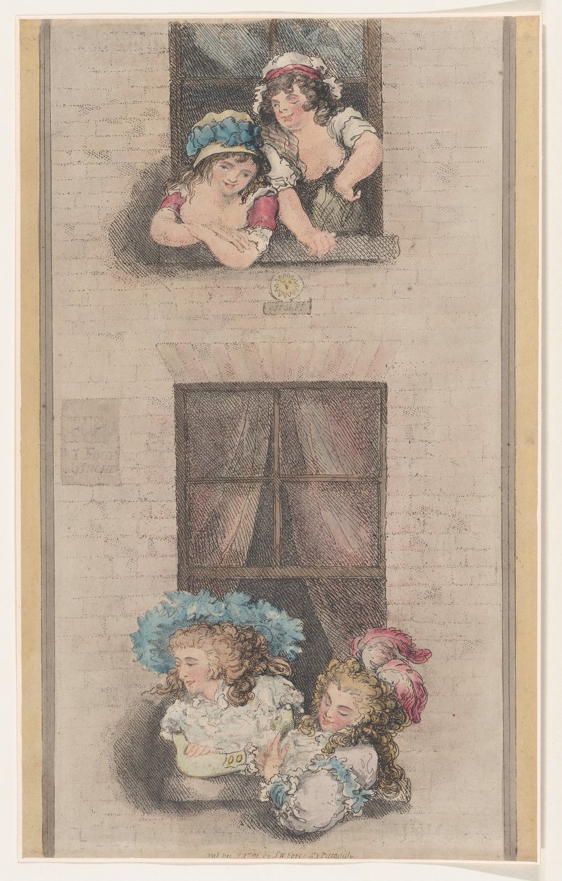 Pigor och älskarinnor, 1 december 1791., 1 december 1791. av Thomas Rowlandson