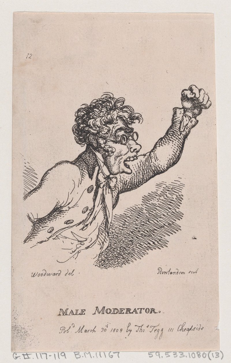 Manlig moderator, 30 mars 1808., 30 mars 1808. av Thomas Rowlandson