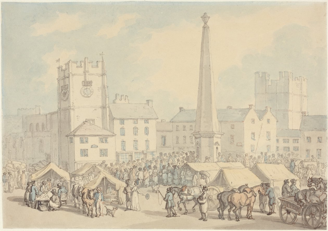 Marknadsdag i Richmond i Yorkshire av Thomas Rowlandson